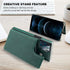 Bocasal Crossbody Wallet Case for iPhone 12 Pro Max, PU Leather Credit Card Holder, Shockproof Detachable Strap, Green