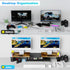 2 Spacrea Metal Desk Organizers and Accessories, Dual Monitor Stand Riser with Drawer and Pen Holders, Desk Accessories