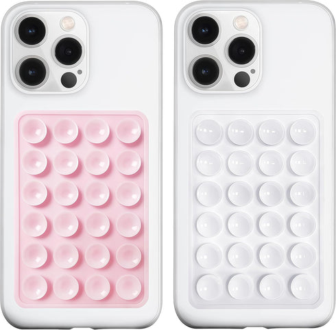 LvShuLiangPin 2 Pack Silicone Suction Phone Case Mount, Silicon Adhesive Phone Grip for