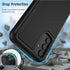 BNIUT Heavy Duty Case for Samsung Galaxy A13 5G, Dual Layer Shockproof Rugged Cover with Non-Slip Textured Back, Black