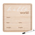 Kate & Milo Wooden Hello World Birth Announcement Photo Prop, Newborn Milestone Sign with Birth Details for Hospital