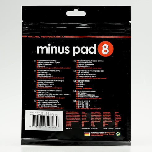 Thermal Grizzly Minus Pad 8, Self-Adhesive Cooling Conductive Thermal Pad, 120x20x0.5mm