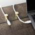 Gold Cable Anchors for Desk Organization | Premium Aluminum Cord Organizers | Charger & Cable Management Clips (3 Pack)