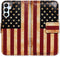 Bcov Retro American Flag Leather Flip Wallet Case for Samsung Galaxy A15 5G, Card Slot Holder Kickstand