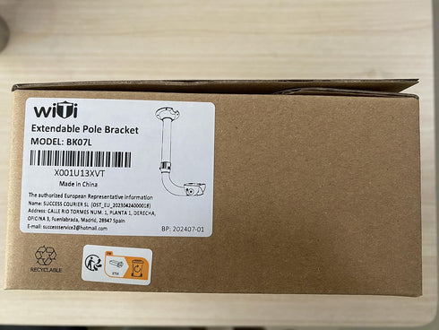 WiTi Solid J-Pole Bracket for Security Surveillance Cameras, Adjustable Wall and Ceiling Mount for CCTV IP Camera