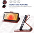 Arae Wallet Flip Cover Case with Card Holder for iPhone 12/12 Pro (6.1"), Brown