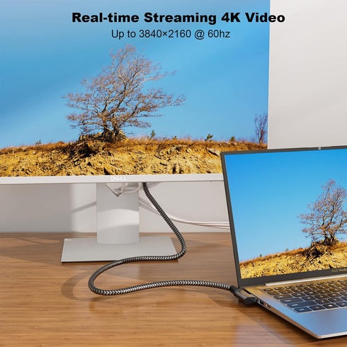 Right Angle 100W PD USB C 3.2 Cable, 20Gbps Data Transfer, 4k Video Output Compatible with Samsung Galaxy S21/S20/S10