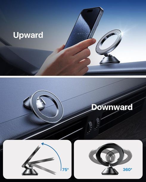 andobil MagSafe Car Mount, 20 Strongest Magnets, Upgraded 3M Adhesive, Dashboard Magnetic Phone Holder