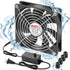 Wathai 120mm x 25mm Waterproof Small Box Fan IP67 12V with AC Plug Speed Controller for Biltong Box, Aquarium