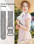 Minyee Floral Engraved Band Compatible with Fitbit Versa 2/Versa Lite, Soft Silicone Dandelion Flower Pattern Strap