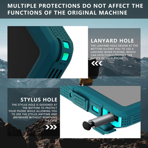 Guppy Galaxy S24 Ultra Case: Magnetic, Waterproof, IP68, 6.6FT Drop Proof, Built-in Screen Protector, Rugged Cyan.