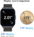 Popglory Smart Watch, 2.01'' with AI Voice Control, Answer/Make Calls, Blood Pressure/SpO2/Heart Rate Monitor, Fitness