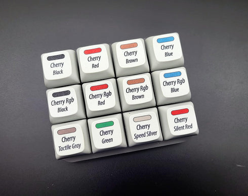Max keyboard Cherry MX Switch Tester, 12-Key Switch Testing Tool, Mechanical Keyboards, Printed PBT Keycaps with Cherry