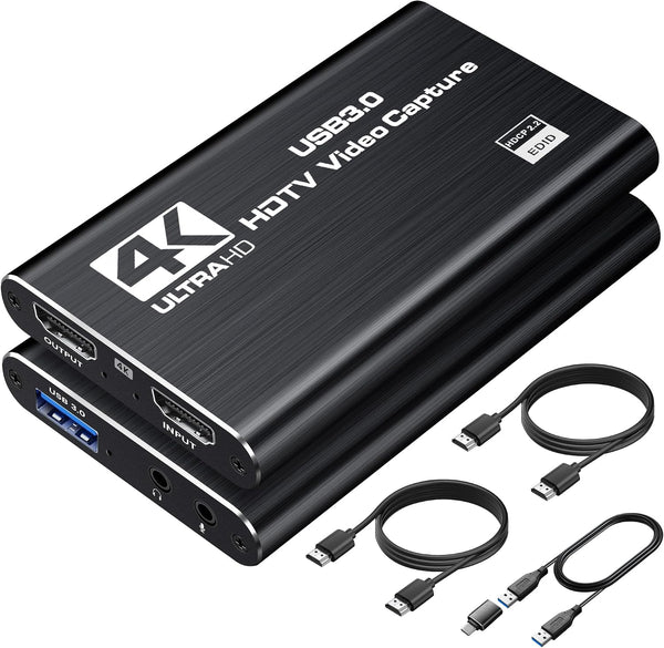 avedio links 4K HDMI Capture Card for Streaming, 1080P 60FPS USB 3.0/Type-C Game Video