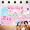 Dtekoj 7X5FT Spa Party Backdrop, Sweet Pink Beauty Makeup Photography Background Banner for