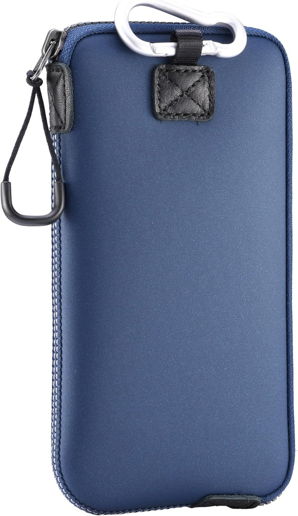 OneJoy Neoprene Phone Pouch, Lightweight Protective Cellphone Sleeve with Large Zipper Opening, Navy