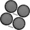 Motoforti Universal 6" Round Car Speaker Grills Cover Mesh Protector Case with Mounting Screws, ABS Black - Pack of 4