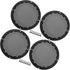 Motoforti Universal 6" Round Car Speaker Grills Cover Mesh Protector Case with Mounting Screws, ABS Black - Pack of 4