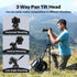 Kalofaye 25" 3 Mini Tripod for Camera & Phone, Aluminum Alloy Portable Tabletop Tripod with Way Pan Tilt Head, Handle