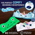 CozyPhones Over The Ear Headband Headphones - Kids Headphones Volume Limited with Thin Speakers & Super Soft Fleece Headband - Green Frog