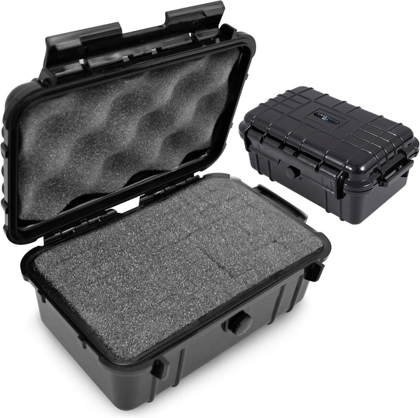 CASEMATIX 8" Waterproof Small Hard Case with Customizable Foam for Portable Electronics, Tools, and Accessories