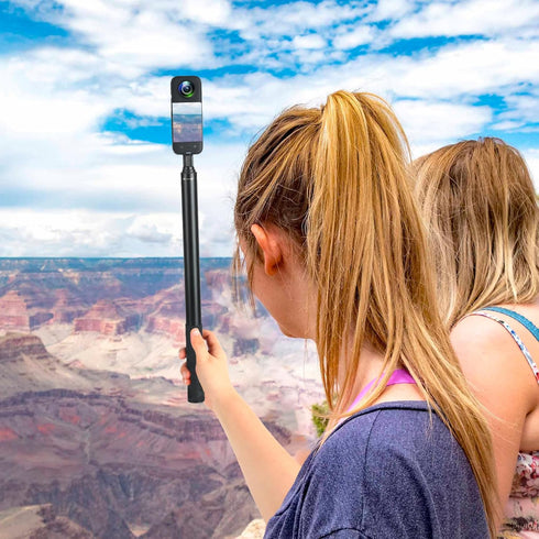 Mippko 61.8 Insta360 X5/X4/X3/X2/One 2/3,GoPro in Invisible Selfie Stick with Tripod Accessory,Compatible with RS/GO