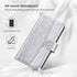 ULAK Wallet Case for iPhone 14 Plus, Card Holder, Flip Case for Women, PU Leather Kickstand, Shockproof, Silver