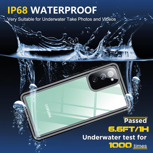 SPIDERCASE Waterproof Case for Samsung Galaxy S20 FE 5G, 12FT Shockproof, IP68, Rugged, Built-in Screen Protector,