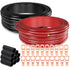 8 Gauge Wire (25ft Each - Red/Black), Copper Clad Aluminum CCA, Car Amplifier Power & Ground Cable