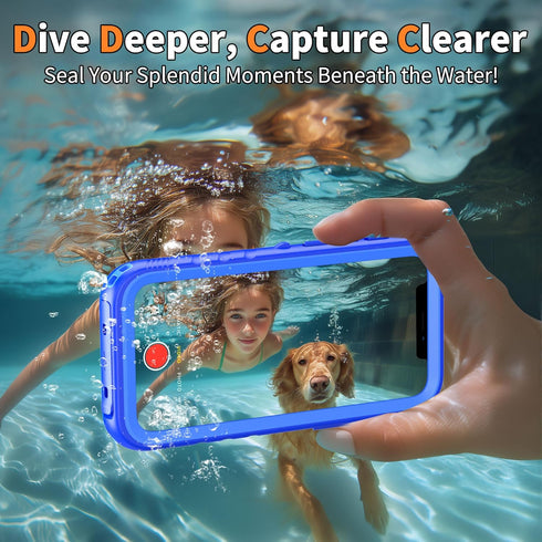 Cozycase Waterproof Case for iPhone 12 Pro Max - Full Body Rugged Dustproof Shockproof Cover with Built-in Screen