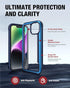 RAPTIC Shield Case for iPhone 14 Plus, Shockproof Clear Case, Military Grade 10ft Drop Tested, Durable Aluminum Frame,