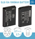 SLB-10A Battery and Charger for Samsung EX2F, HZ15W, SL202, SL420, SL620, WB150F, WB250F, WB350F Digital Camera