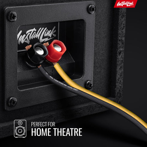 Install Link 12 AWG Speaker Wire Cable (100 Feet) for Stereo, Car or Home Theater, CCA