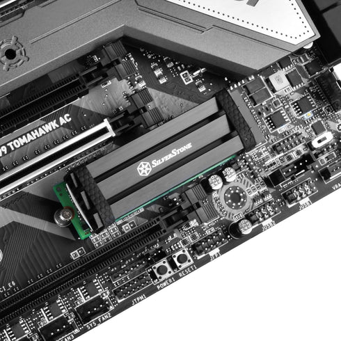 SilverStone Technology Aluminum Alloy Heatsink for PCIE NVME M.2 or SATA M.2 with Multiple Thermal Pads TP02-M2