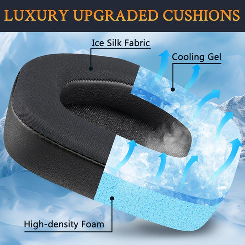 SOULWIT Cooling Gel Earpads Replacement for Alienware AW988 Wireless Gaming Headset, Ear Pads with Noise Isolation Foam