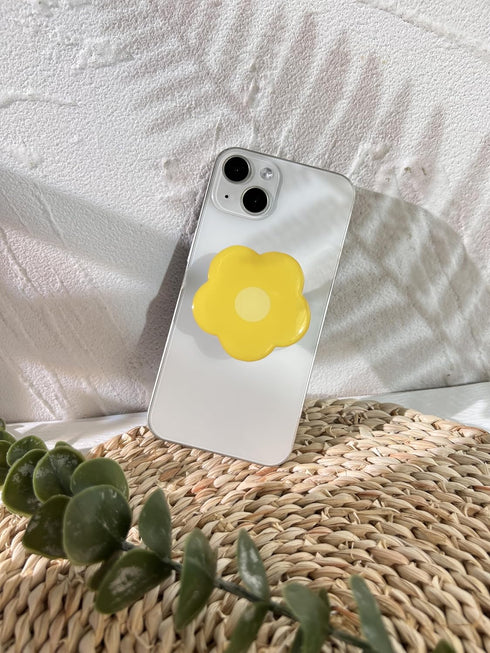 VJQ Cartoon Flowers Phone Grip Stand, Cute Clear Cell Phone Holder,Collapsible Cell Phone Accessory, Phone Charms