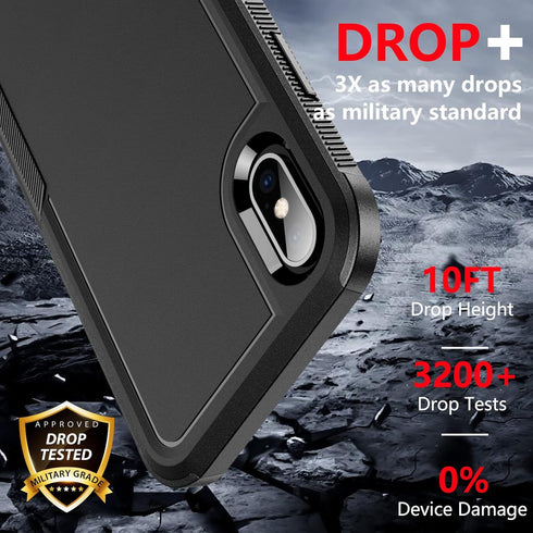 SPIDERCASE for iPhone Xs Max, 10 FT Military Grade Drop Protection, Non-Slip, Shockproof Airbag Cushion Protective Case