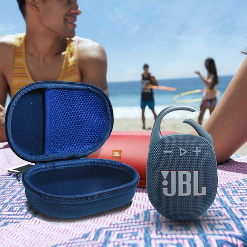 Case for JBL Clip 5 Portable Bluetooth Speaker, Waterproof and Dustproof Cover for Home, Outdoor and Travel (Blue) -