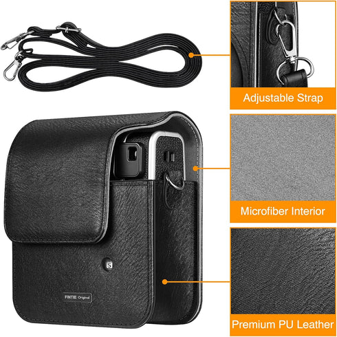 Fintie Premium Vegan Leather Protective Case for Fujifilm Instax Mini 40 Instant Camera with Adjustable Strap