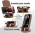 TESLYAR Wood Cell Phone Stand Elegant Phone Holder for Nightstand & Desk | Portable Office Gift for Men, Dad & Husband