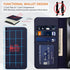 Wallet Case for iPhone 15 Plus - Dark Blue, Genuine Leather Flip Folio, Compatible with MagSafe, RFID Blocking