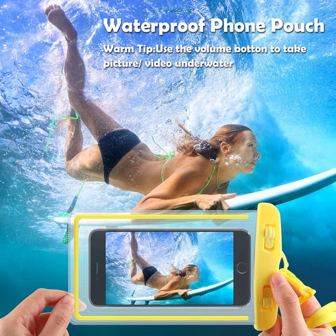 40 Pack Universal Waterproof Phone Pouch Multicolor Dry Bag with Phone Lanyard, Waterproof Phone Holder for Outdoor