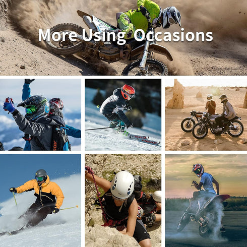 VR-robot Motorcycle Bluetooth Helmet Headset, Bluetooth 5.0 Sports Headset with Noise Reduction and Volume Control
