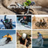 VR-robot Motorcycle Bluetooth Helmet Headset, Bluetooth 5.0 Sports Headset with Noise Reduction and Volume Control