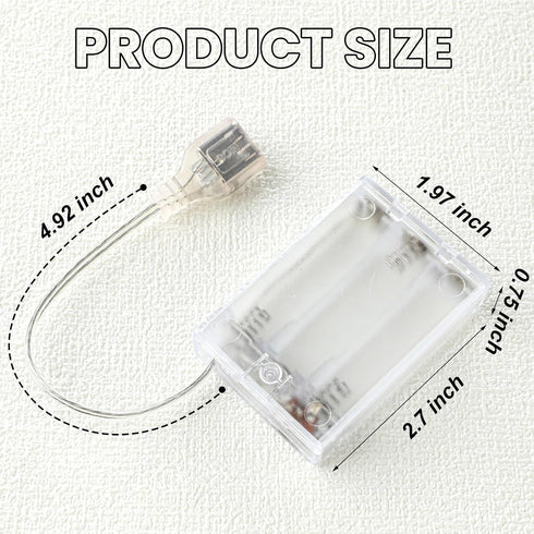 Copkim 6 Pack Pack 5V 3 Pcs USB Battery for LED Lights, USB to Battery for Plug in Lights, Portable AA Holder Box
