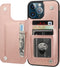 ONETOP Compatible with iPhone 13 Pro Max Wallet Case, PU Leather Kickstand Card Holder, Magnetic Shockproof Cover