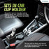Car Phone Holder & Key Storage Expander for Cupholder, Universal Size Phone Mount for Car, Elegant Design