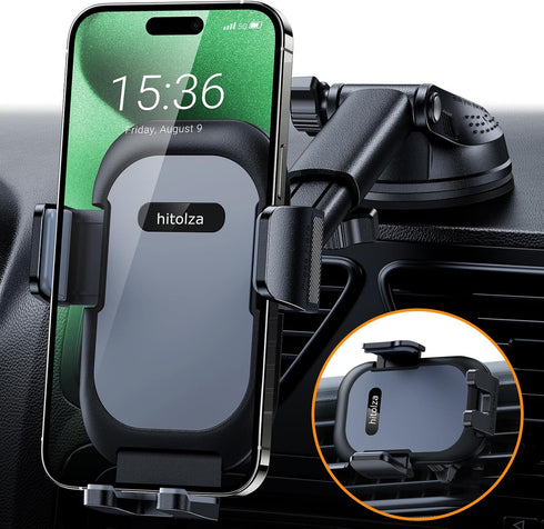 Ultra Stable Phone Holders for Your Car, 360 Adjustable Suction Cup Mount for Dashboard Windshield