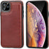 OT ONETOP iPhone 11 Pro Wallet Case, PU Leather Kickstand with Card Holder, Shockproof Cover (Brown)