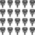 20 Pieces 6#-32 Computer Case Screws, Anodized Aluminum Thumbscrews, Fully Threaded Knurled Thumbscrews (Black)